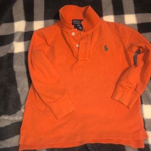 Boys Orange long sleeve polo!!